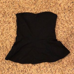 Black top, tight then flowy